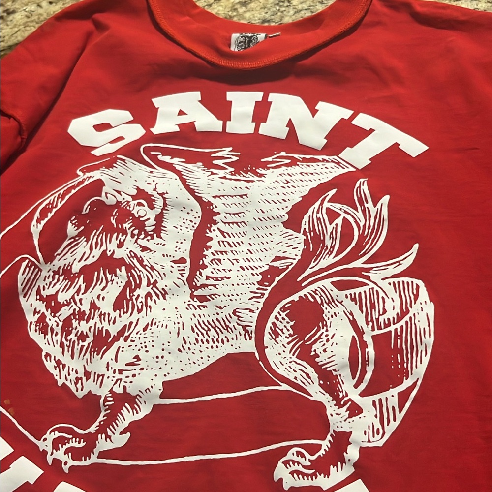 Vanity Red Tee with White Print
